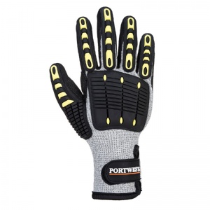 Portwest A729 Grey and Black Anti-Impact Cut Resistant Thermal Work Gloves